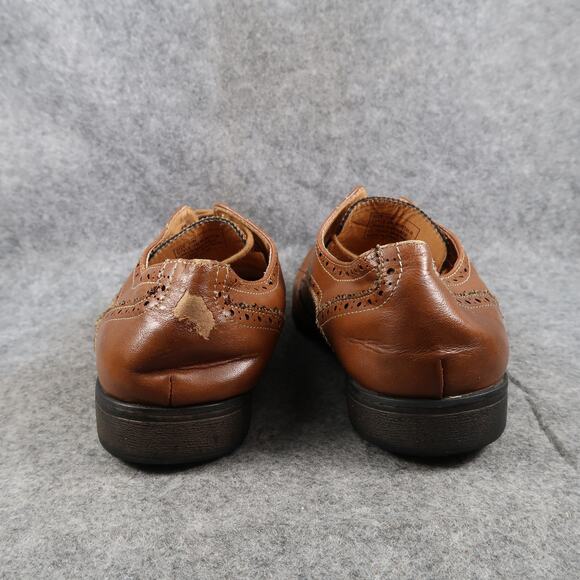 Guess Shoes Mens 10 Wingtip Oxfords Derby Brown Classic Event Formal Lace Up - Picture 6 of 12
